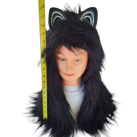 Vintage Cat Head Dress Halloween Costume KISS CAT WOMAN Rubber Inside Cap - Picture 2 of 11